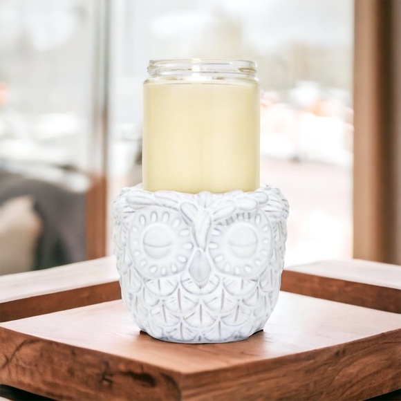 BBW Owl Single-Wick Candle Pedestal - Picture 1 of 6